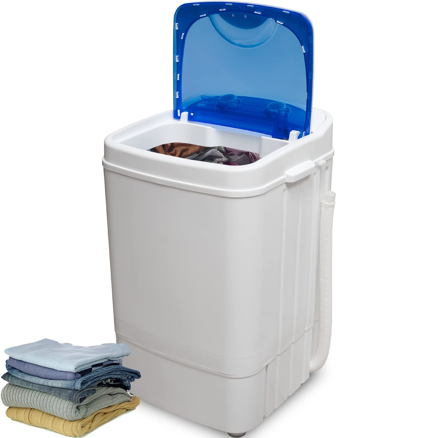 Deco Home Portable Washing Machine for Apartments, Dorms, and Tiny House with 8.8 lb Capacity, 250W Power, Wash and Spin Cycles, Includes Drainage Hose