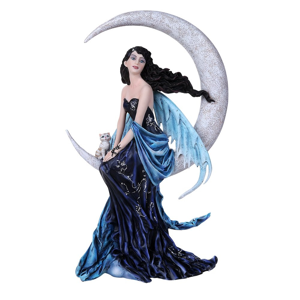 Pacific Giftware Celestial Precious Stone Indigo Moon Fairy Collectible Figurine Nene Thomas Art Inspiration Official Licensed Collectible 12 Inch Tall