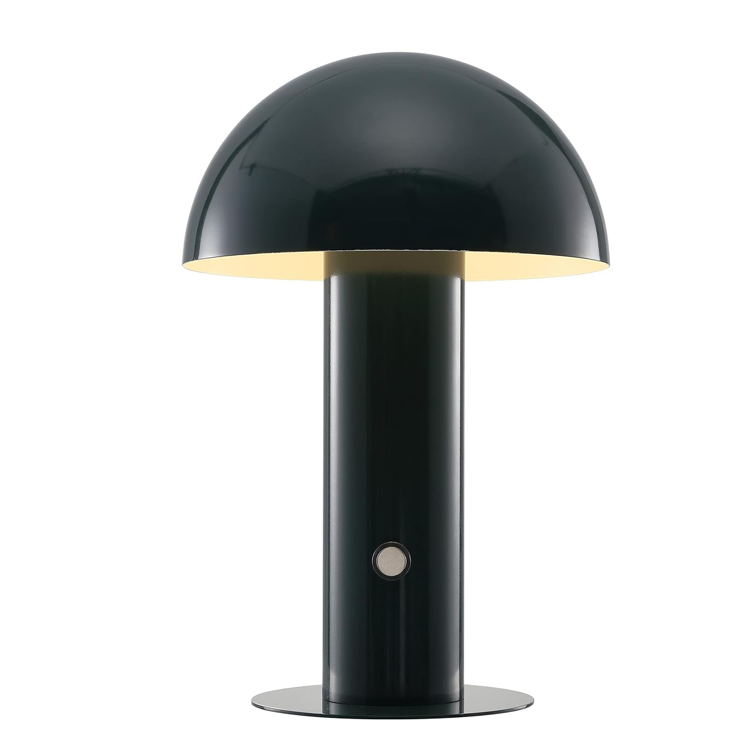 Forest Green Cordless Iron LED Mushroom Table Lamp
