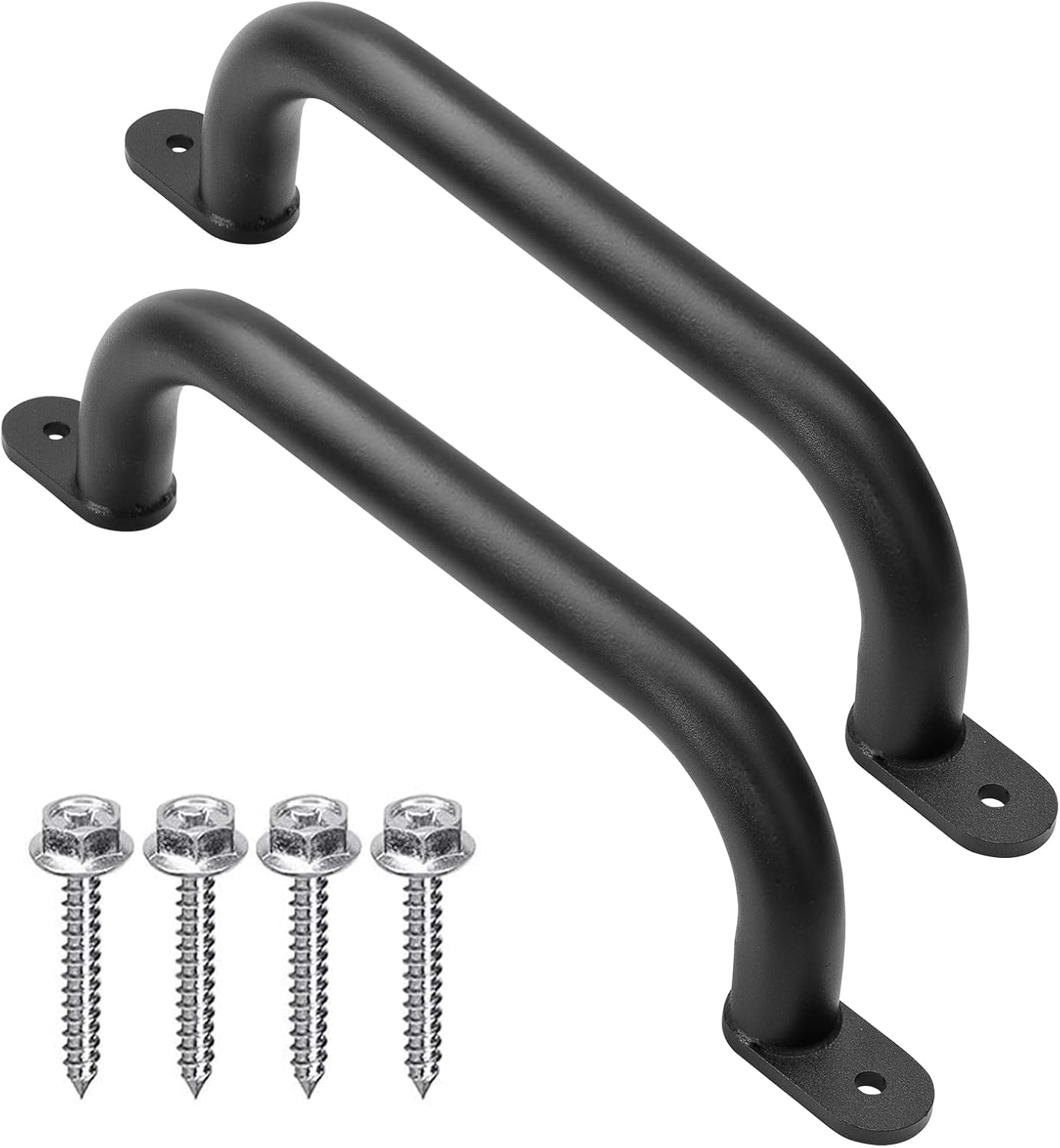 13'' Black Metal Playground Safety Handles Pack of 2 - Playset Handles, Swing Set Grab Handle, Playhouse Grab Bar, Hand Grip for Jungle Gym, Home Gym, Treehouse