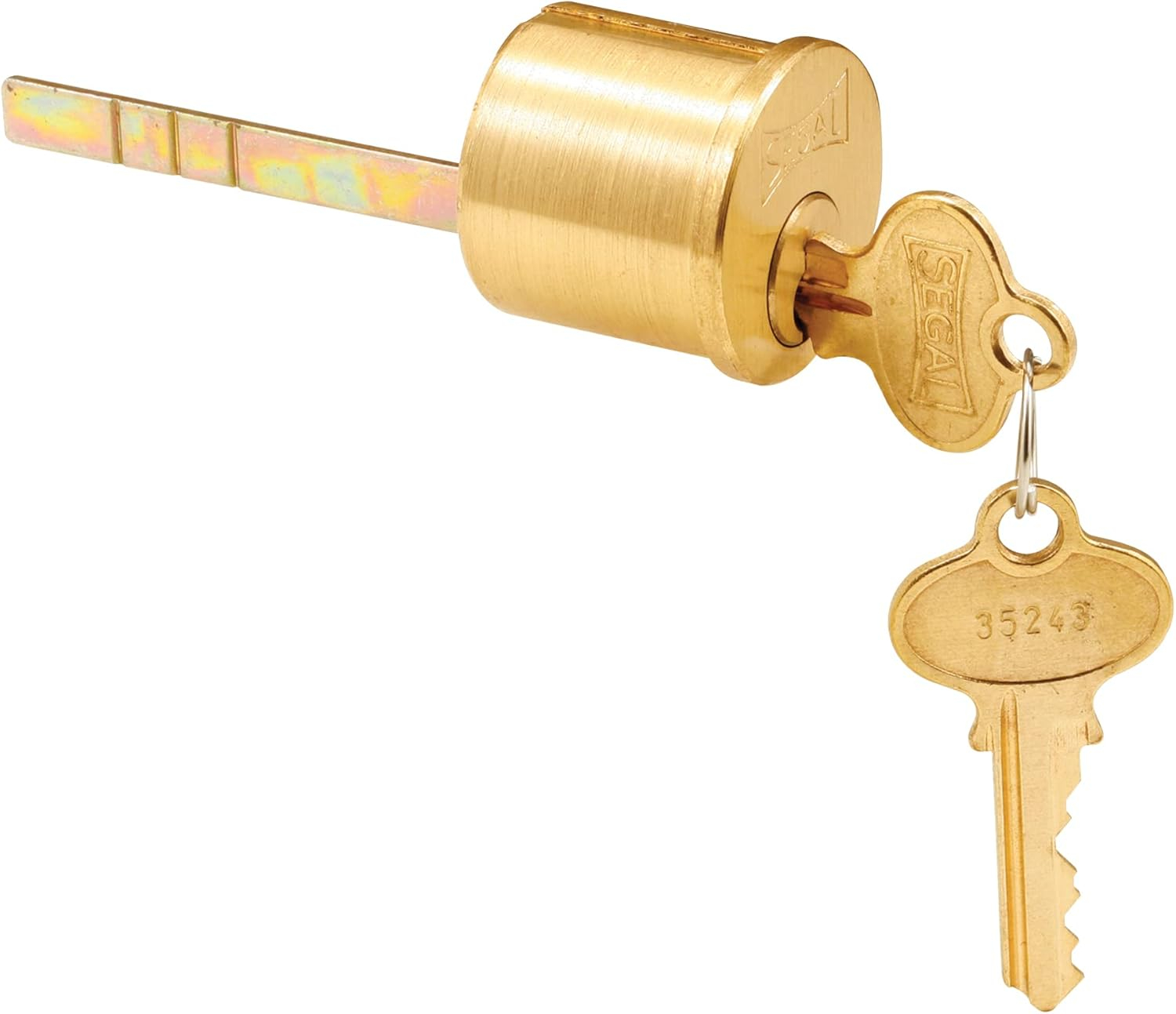 Replacement Deadbolt Cylinder in Brushed Brass Finish