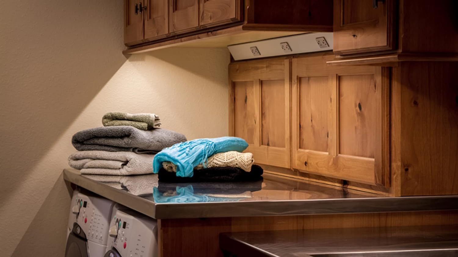 White 36" Angled Power Strip with 4 Receptacles