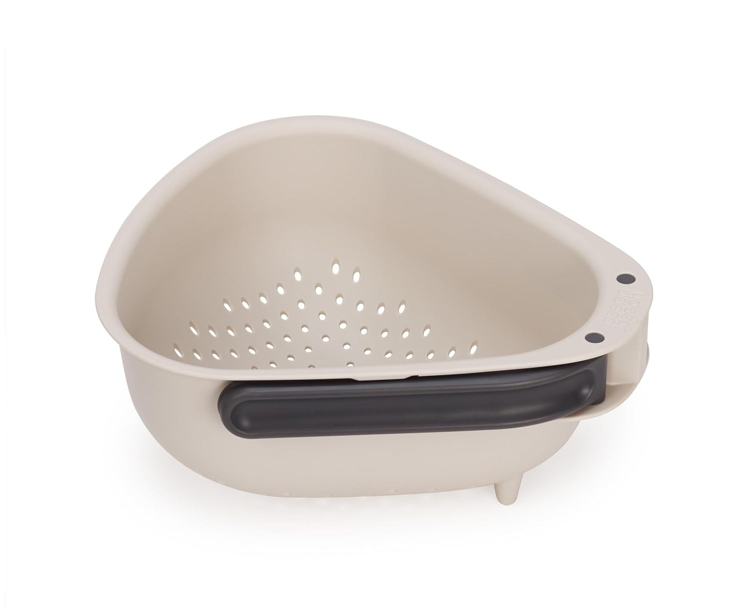 Joseph Joseph Droplet Compact Colander with Folding Handles, Space-Saving Design, Easy-Pour Corners, for Draining Vegetables, Pasta, Fruits