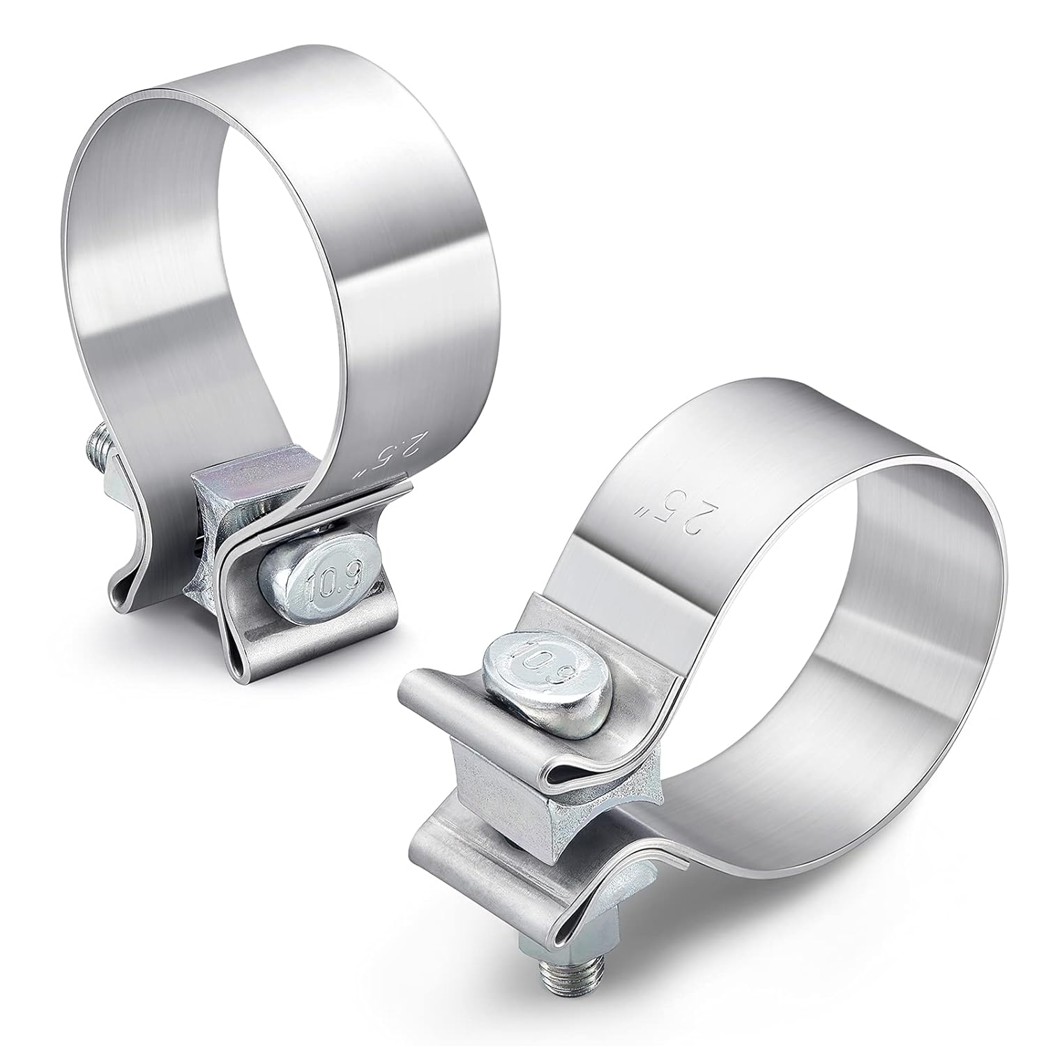 Exhaust Clamps Pipe Repair Parts - 2.0" Narrow Band Clamp , Great for Exhaust Tips, Catalytic Converter, Exhaust Manifold, Exhaust Resonator, Exhaust Flex Pipe, Exhaust Muffler Repair Project