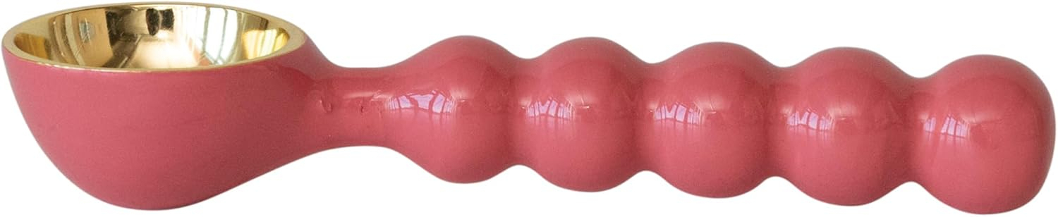 Creative Co-Op Enameled Aluminum Ice Cream Scoop, Pink and Gold