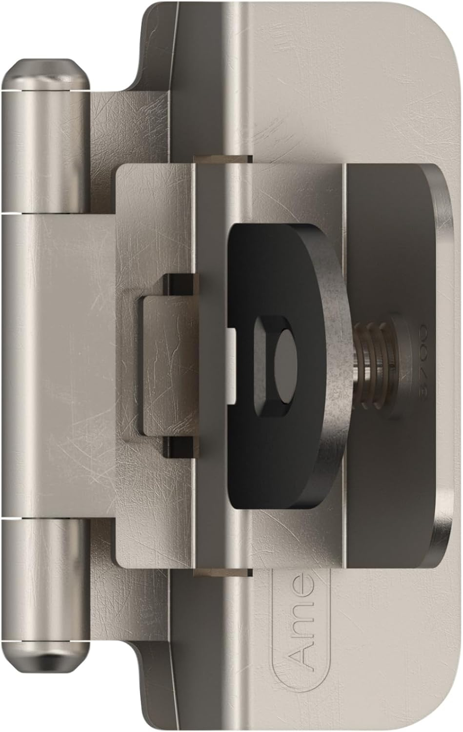 Satin Nickel 3/8 Inch Inset Double Demountable Cabinet Hinge