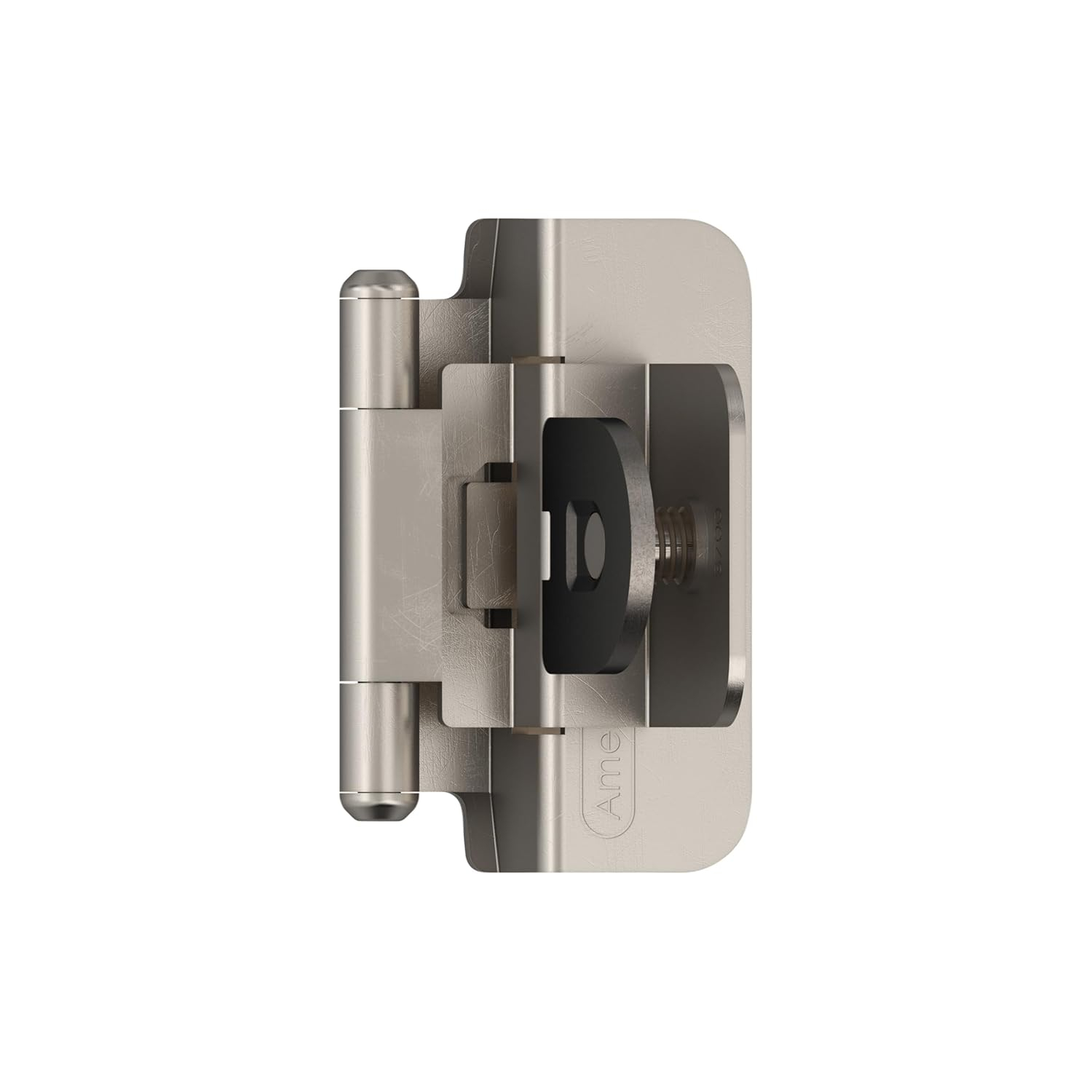 Satin Nickel 3/8 Inch Inset Double Demountable Cabinet Hinge