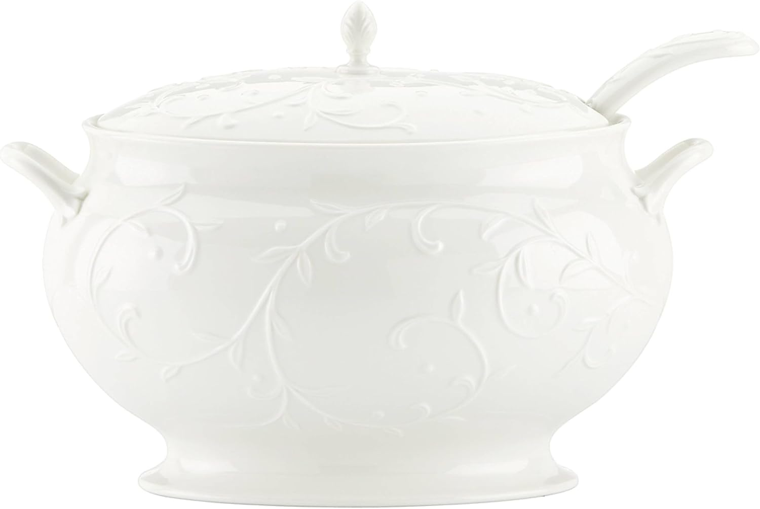Lenox Opal Innocence Carved 3Pc Soup Tureen Set