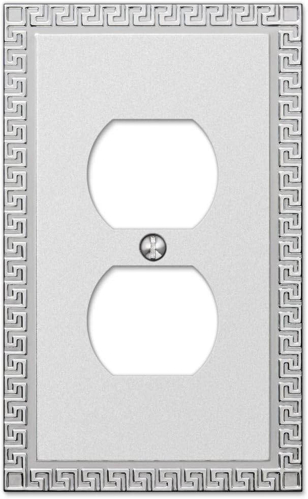 AmerTac Greek No Subject 1 - Gang Duplex Outlet Standard Wall Plate