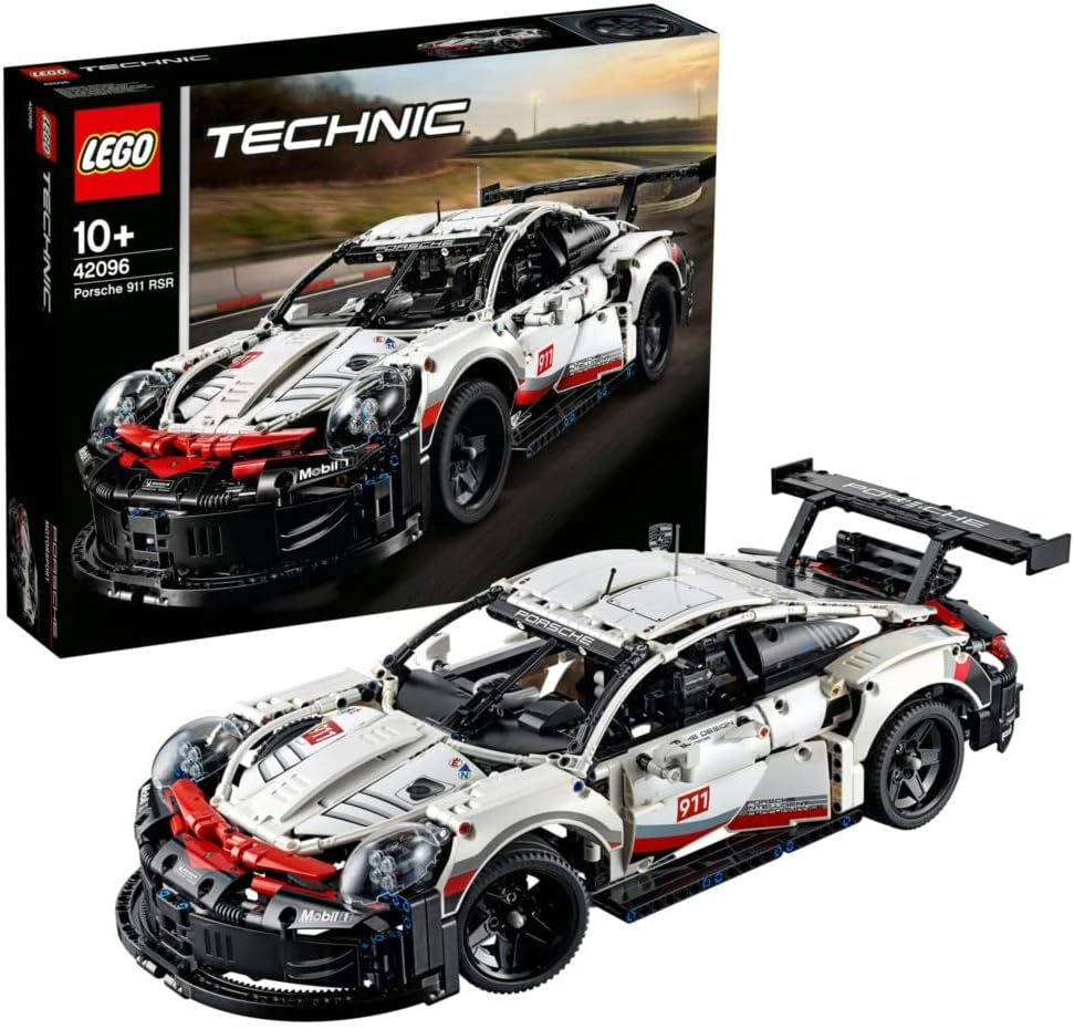 LEGO Technic Porsche 911 RSR Race Car Model Building Kit 42096, Advanced Replica, Exclusive Collectible Set, Gift for Kids, Boys & Girls