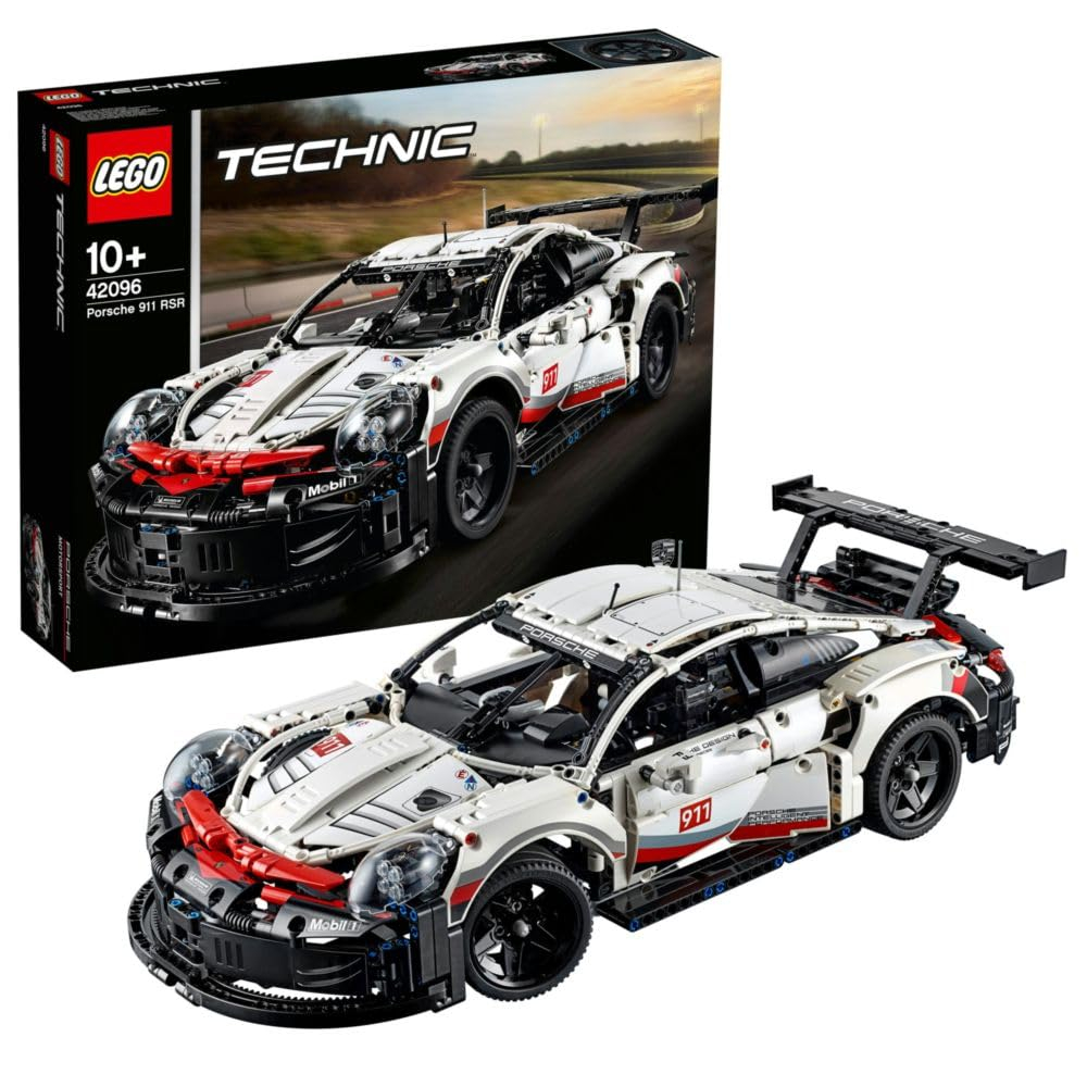 LEGO Technic Porsche 911 RSR Race Car Model Building Kit 42096, Advanced Replica, Exclusive Collectible Set, Gift for Kids, Boys & Girls