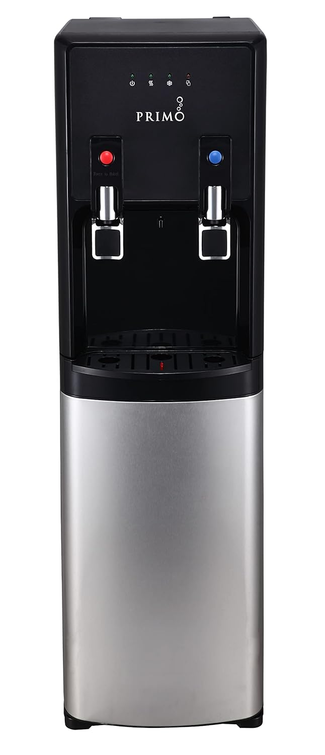Primo Black and Stainless Steel Bottom-Loading Water Dispenser
