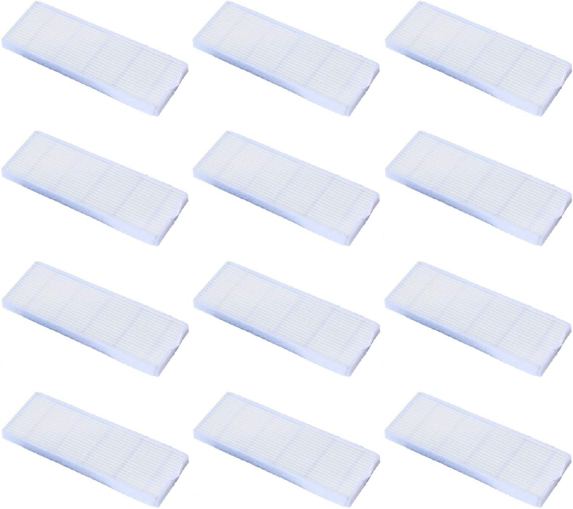 Nispira HEPA Filter Compatible with i-life Model A6 A4 A4s Robotic Vacuum Cleaner, 12 Packs