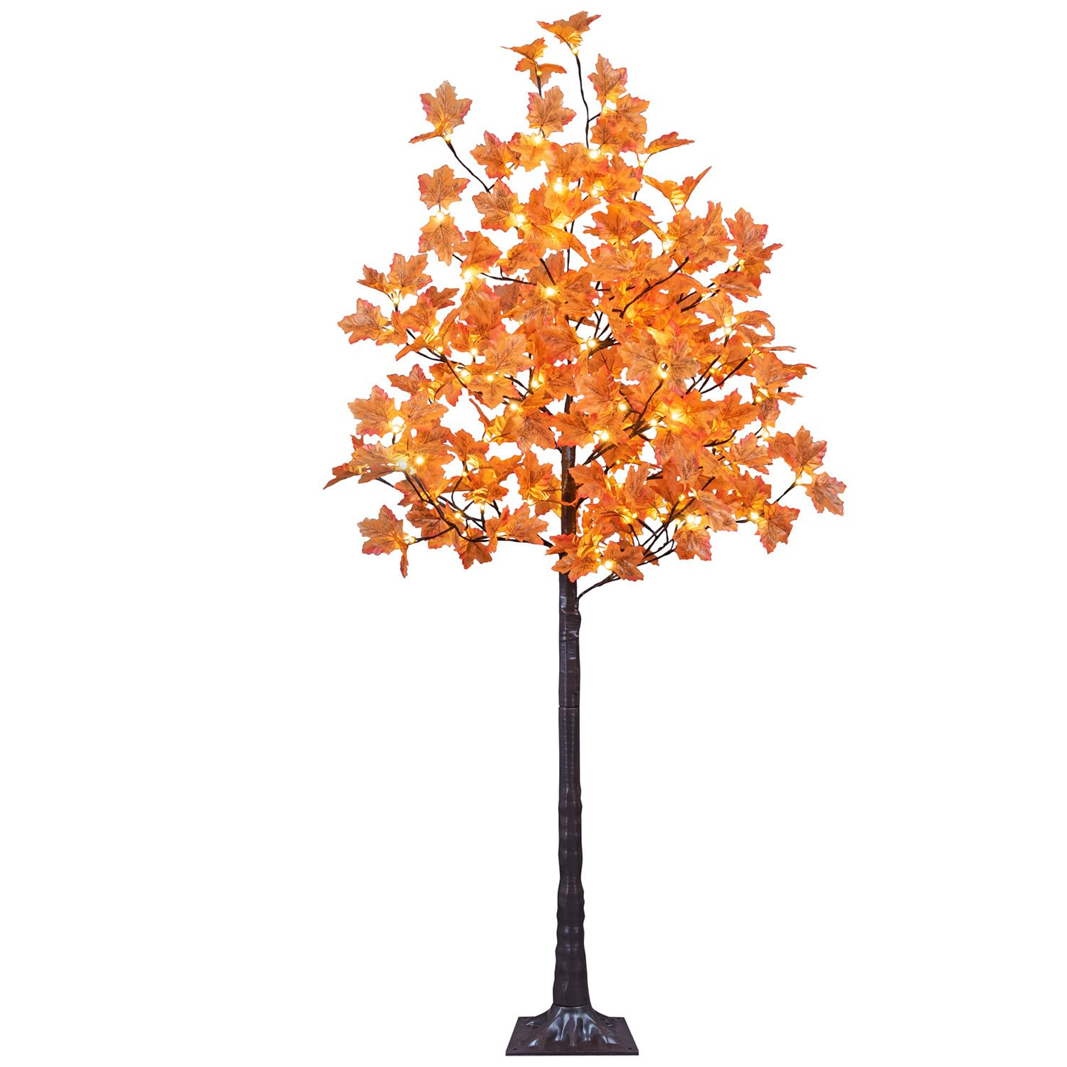 Lightshare 6 Feet Pre-Lit Maple Tree, 120 Warm White Lights