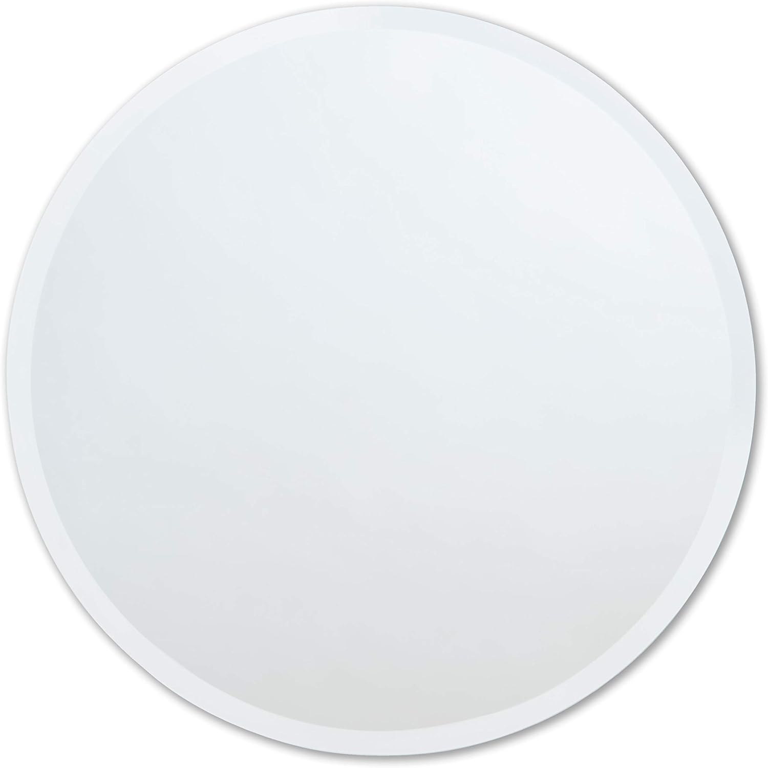 Better Bevel Frameless Round Mirror, 36" Diameter Circle Bathroom Wall Mirror w/Beveled Edge
