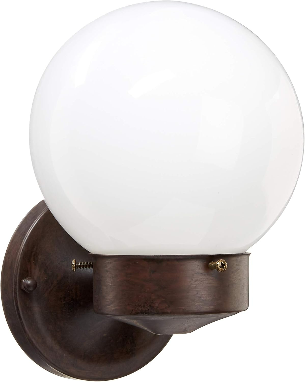 1 Light - 6" - Porch, Wall - With White Globe