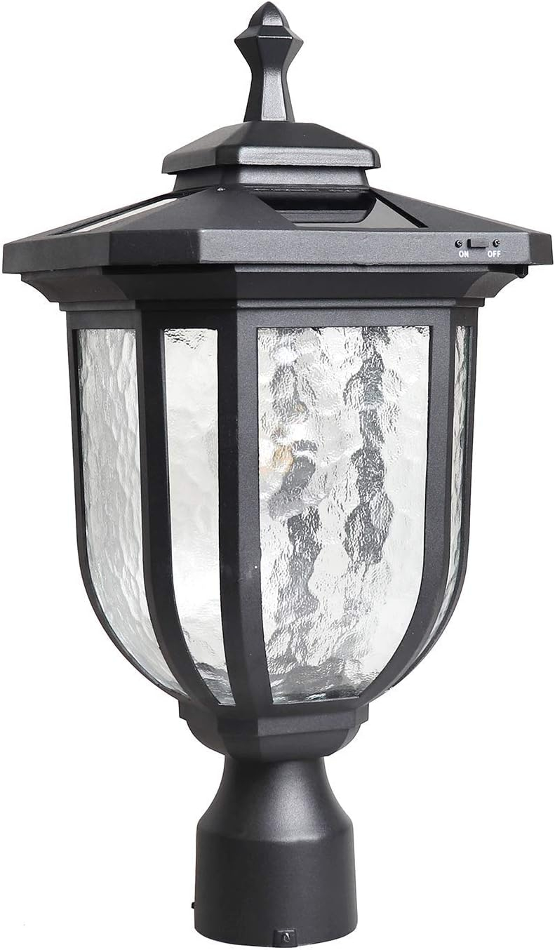 KMC KMC LIGHTING Solar Powered Lamp Post Light ST4322Q-A 120 Lumens Aluminum For Outdoor Garden Post Pole Landscape Yard Etc.