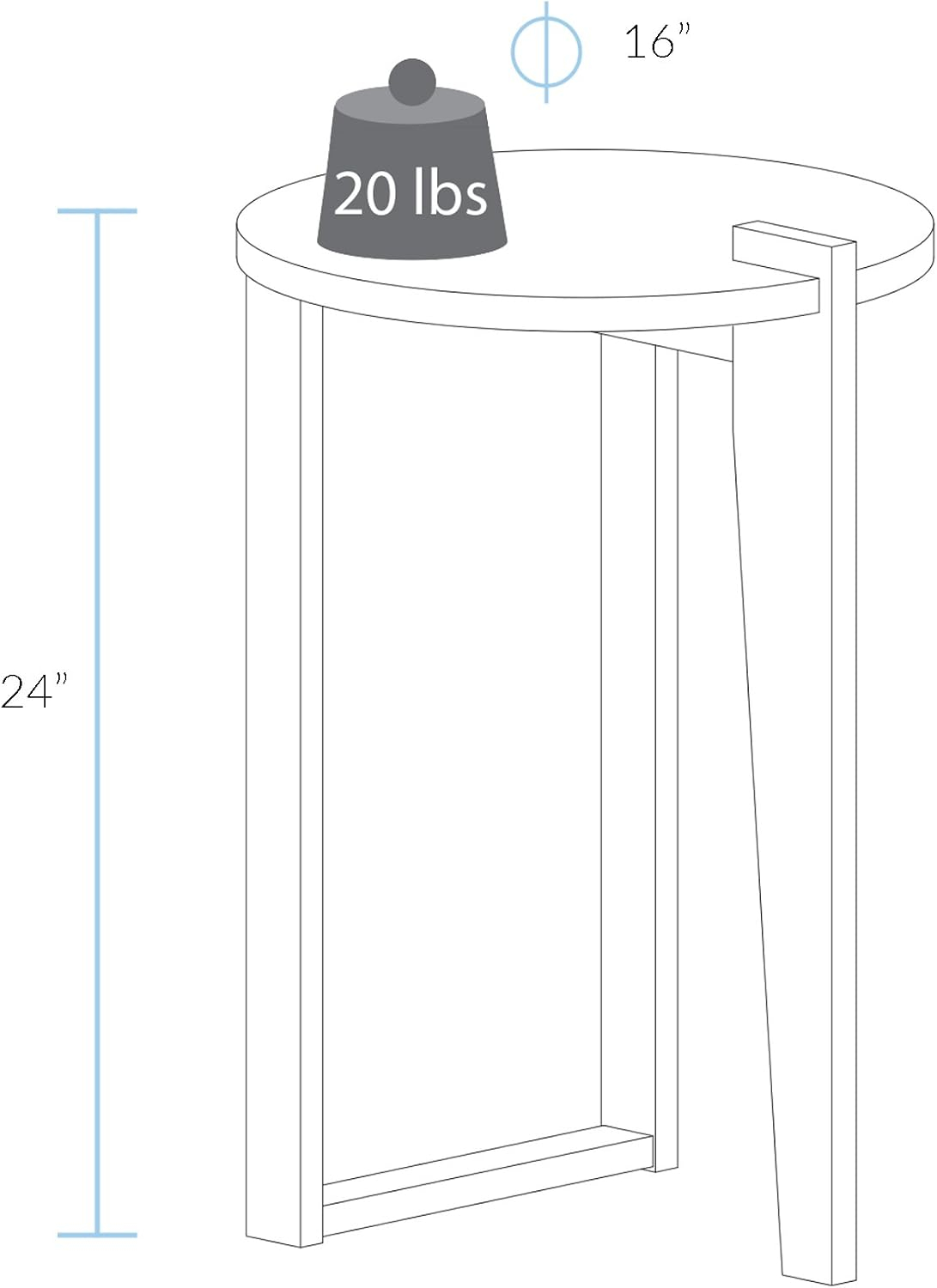 American Trails Sundial Round End Table