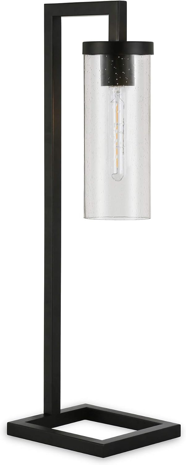 Evelyn&Zoe Malva 67.75" Tall Floor Lamp with Glass shade in Brass/Clear