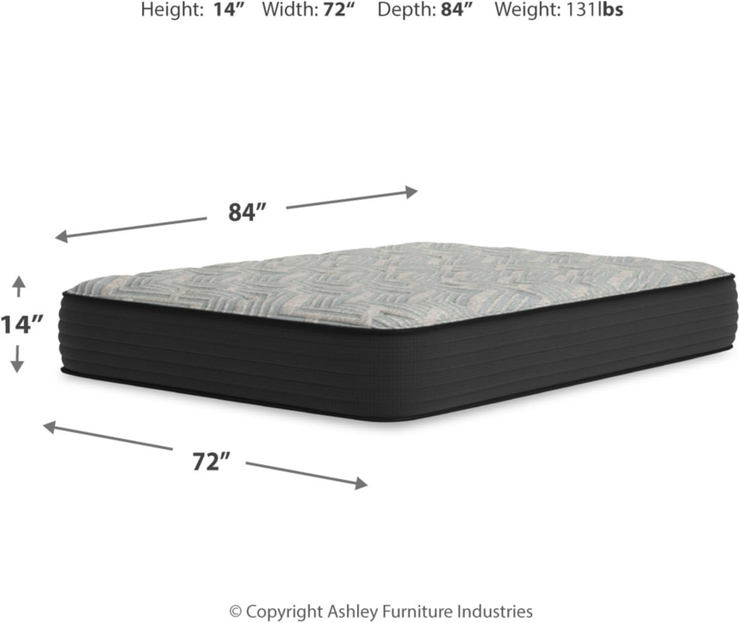 Signature Design by Ashley Twin Size Comfort Plus 10 Inch Hybrid Mattress with Lumbar Support Gel Memory Foam