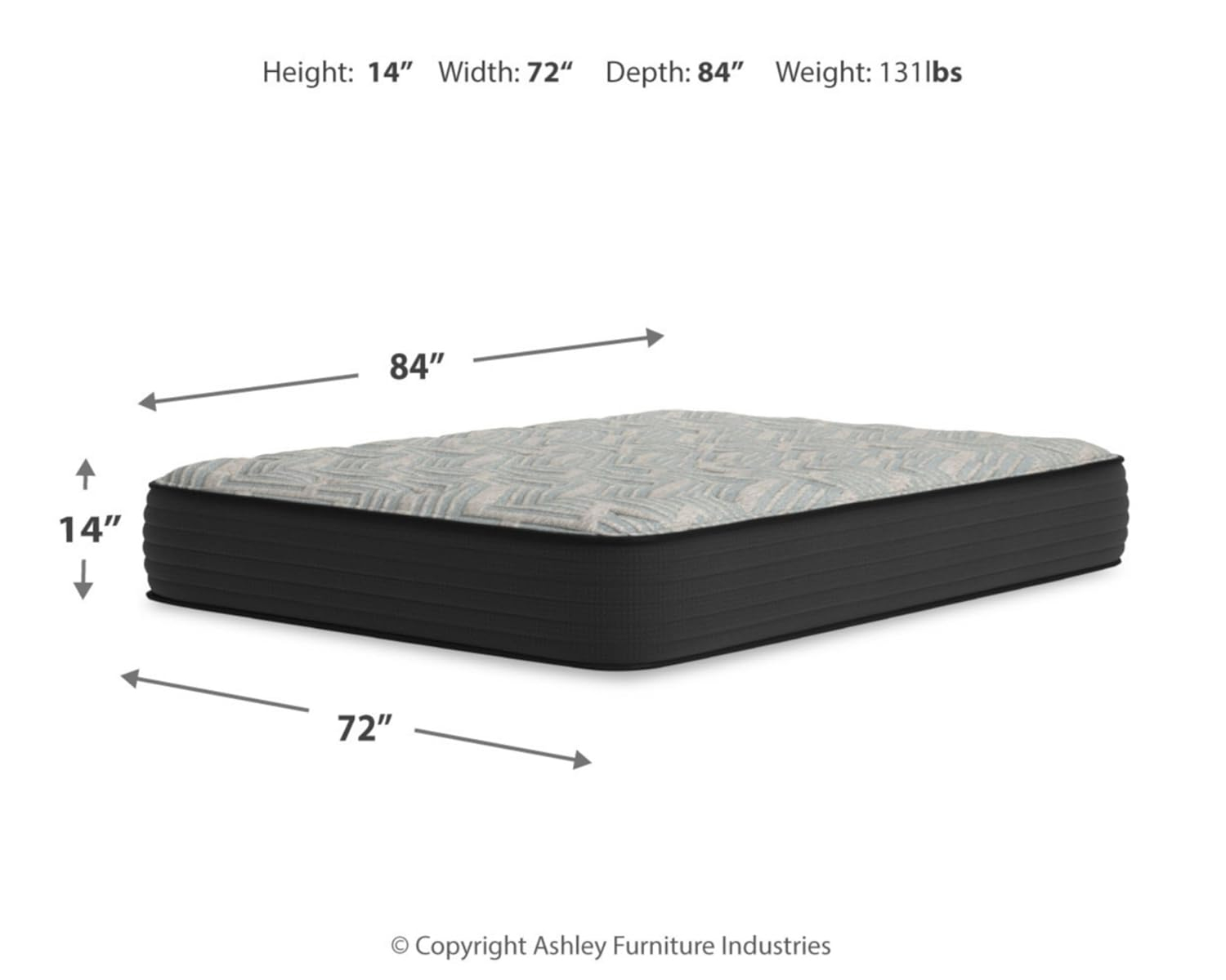 Signature Design by Ashley Twin Size Comfort Plus 10 Inch Hybrid Mattress with Lumbar Support Gel Memory Foam
