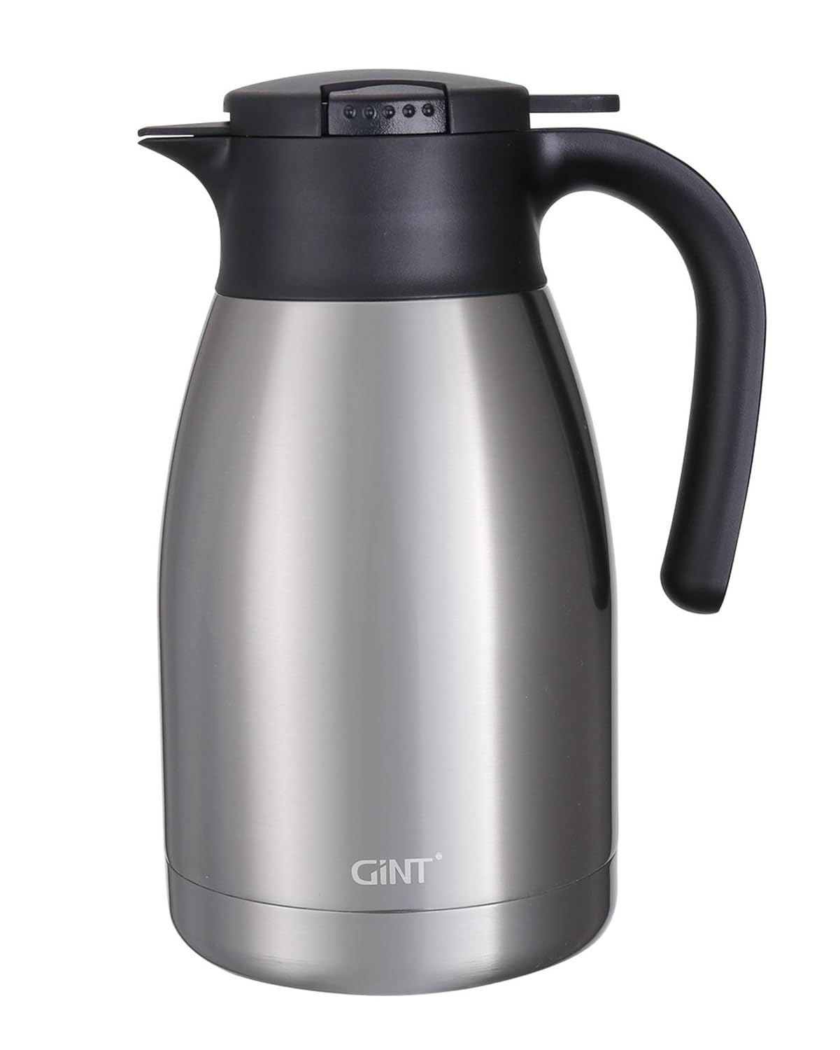 GiNT 51Oz Stainless Steel Thermal Coffee Carafe with Lid/Double Walled Vacuum Thermal Carafe / 12 Hour Heat Retention (Silver, 1.5L)