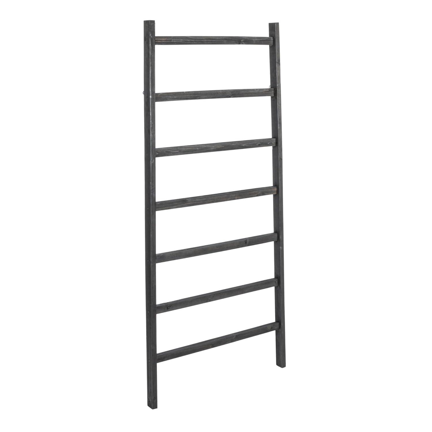 64" H Decorative Fir Wood Ladder with 7 Rungs
