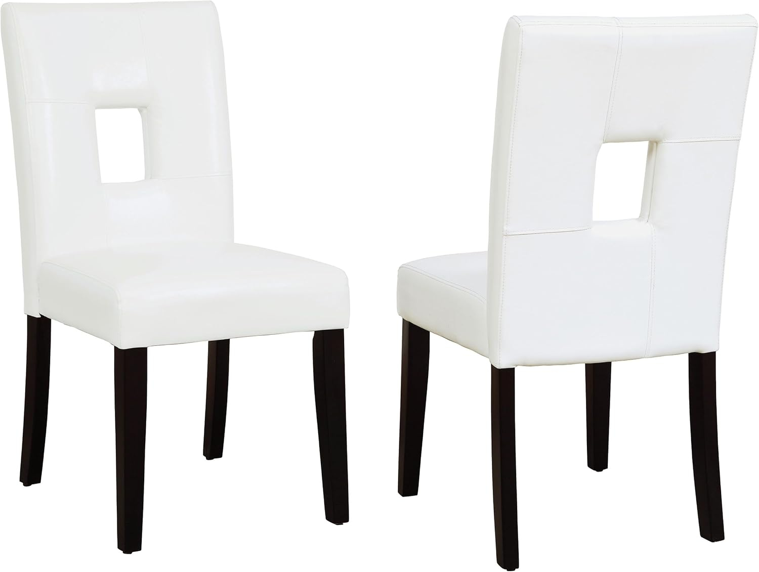 Coaster Anisa Open Back Faux Leather Dining Chairs in White