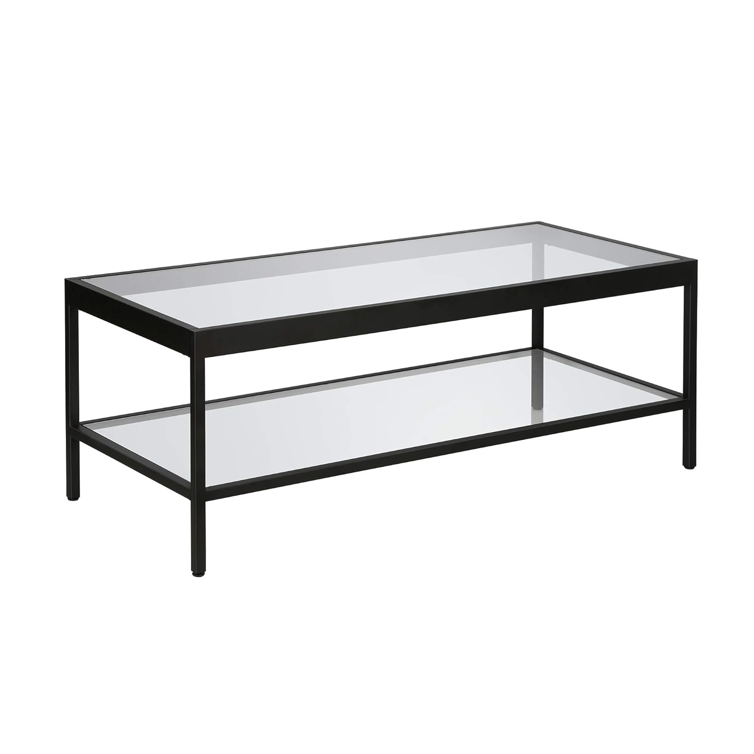 Evelyn&Zoe Alexis 45" Wide Rectangular Coffee Table, Blackened Bronze