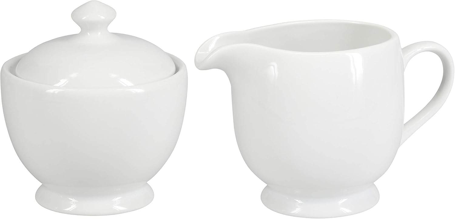 BIA Cordon Bleu BIA Cordon Bleu 2 pc Bistro Porcelain Covered Sugar Bowl and Creamer Set