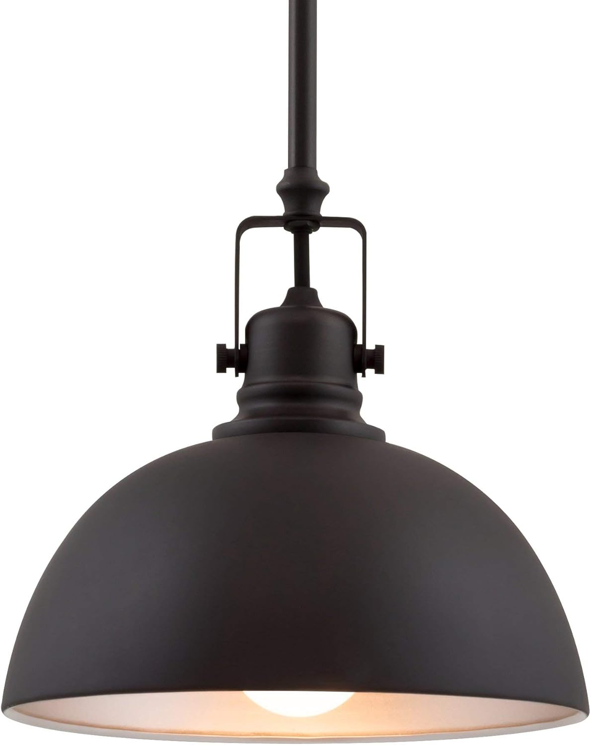 Kira Home Belle 9" Contemporary Industrial Pendant Light, Adjustable Length + Shade Swivel Joint, Oil-Rubbed Bronze