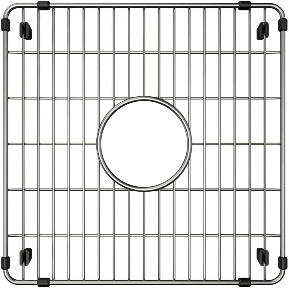 Stainless Steel Square Sink Bottom Grid with Center Drain Hole
