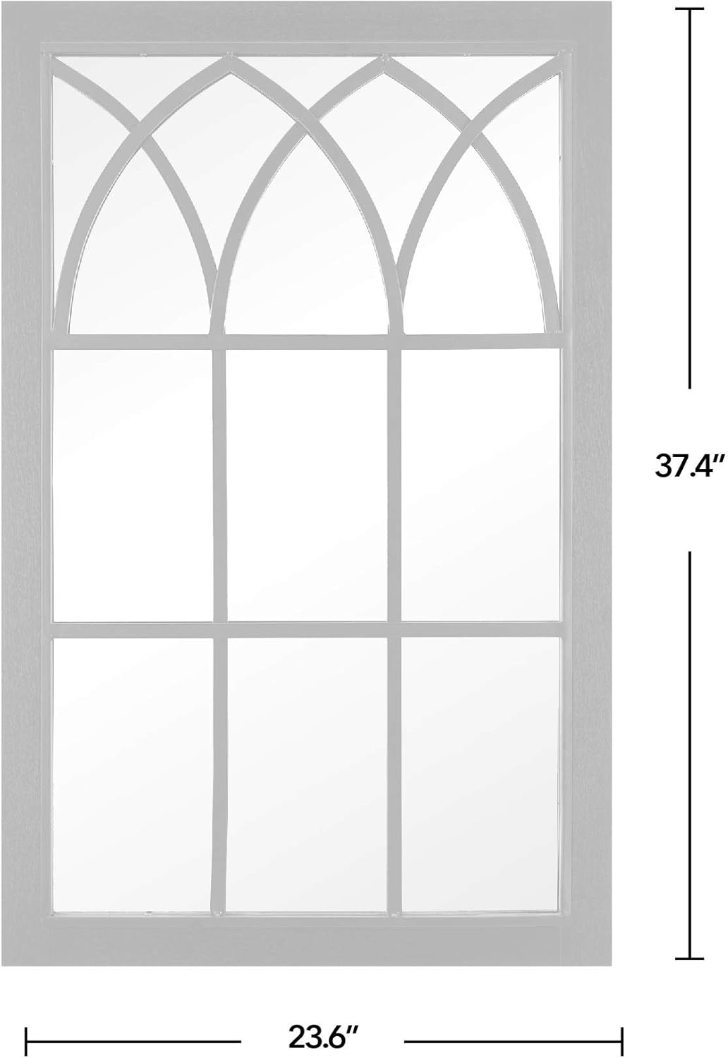 FirsTime & Co. Black Grandview Arch Wall Mirror, Farmhouse, Rectangular, 23.6 x 1.25 x 37.4 in