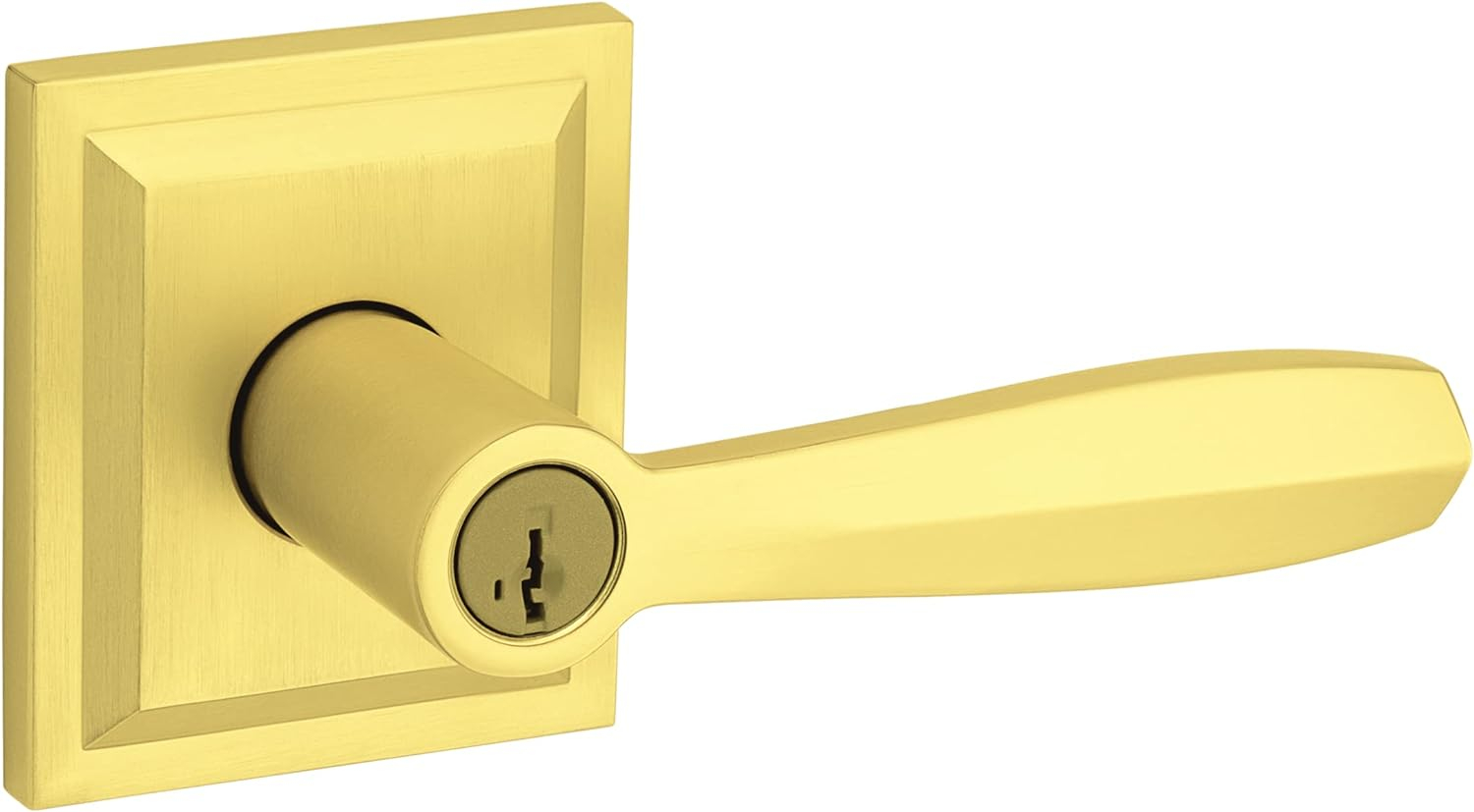 Baldwin 354Tol-Slb-Smt Torrey Pines Keyed Entry Single Cylinder Door Lever Set - Brass