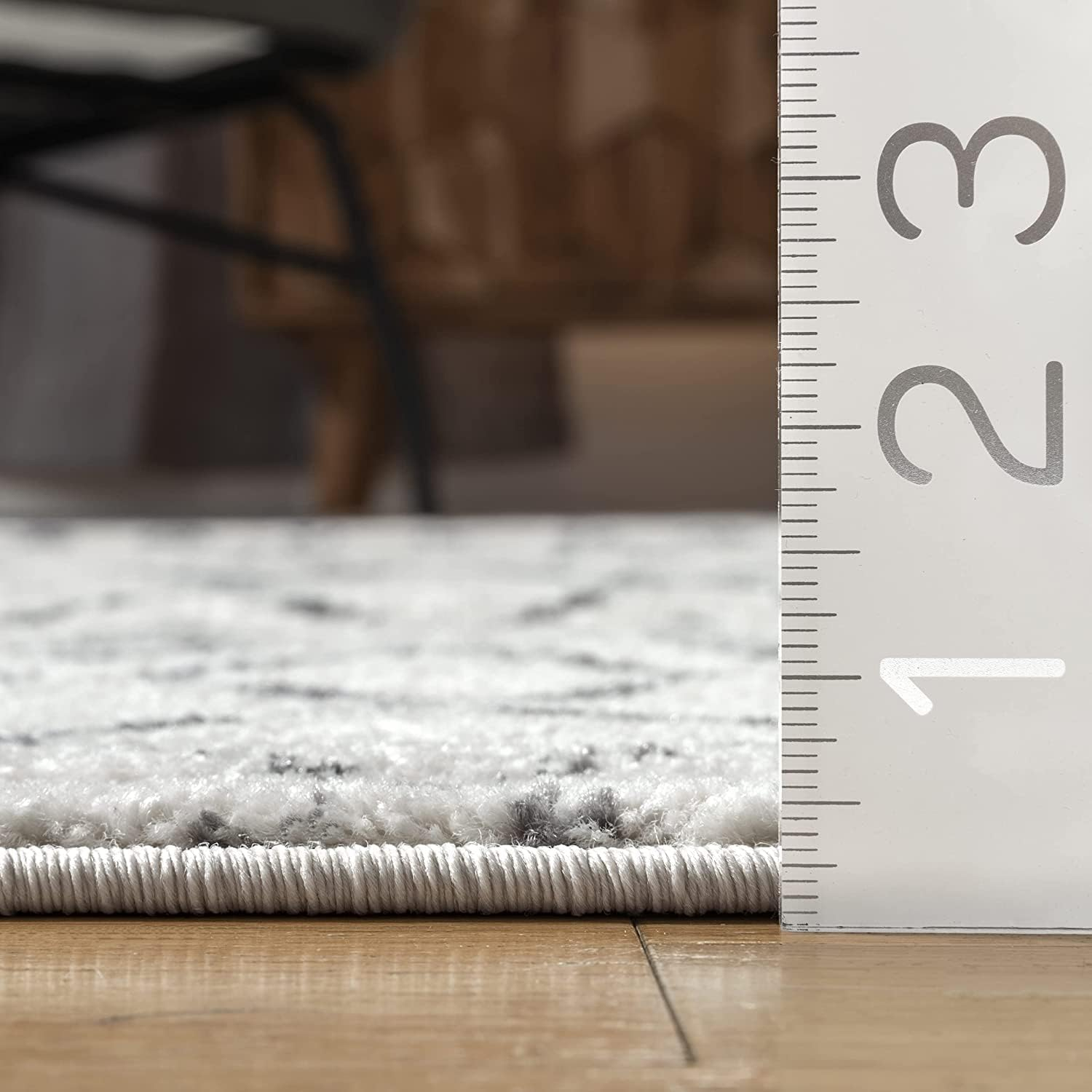 nuLOOM 8 Square Moroccan Blythe Area Rug, Grey, Faded Bohemian Design, Stain Resistant, For Bedroom, Dining Room, Living Room, Hallway, Office, Kitchen, Entryway