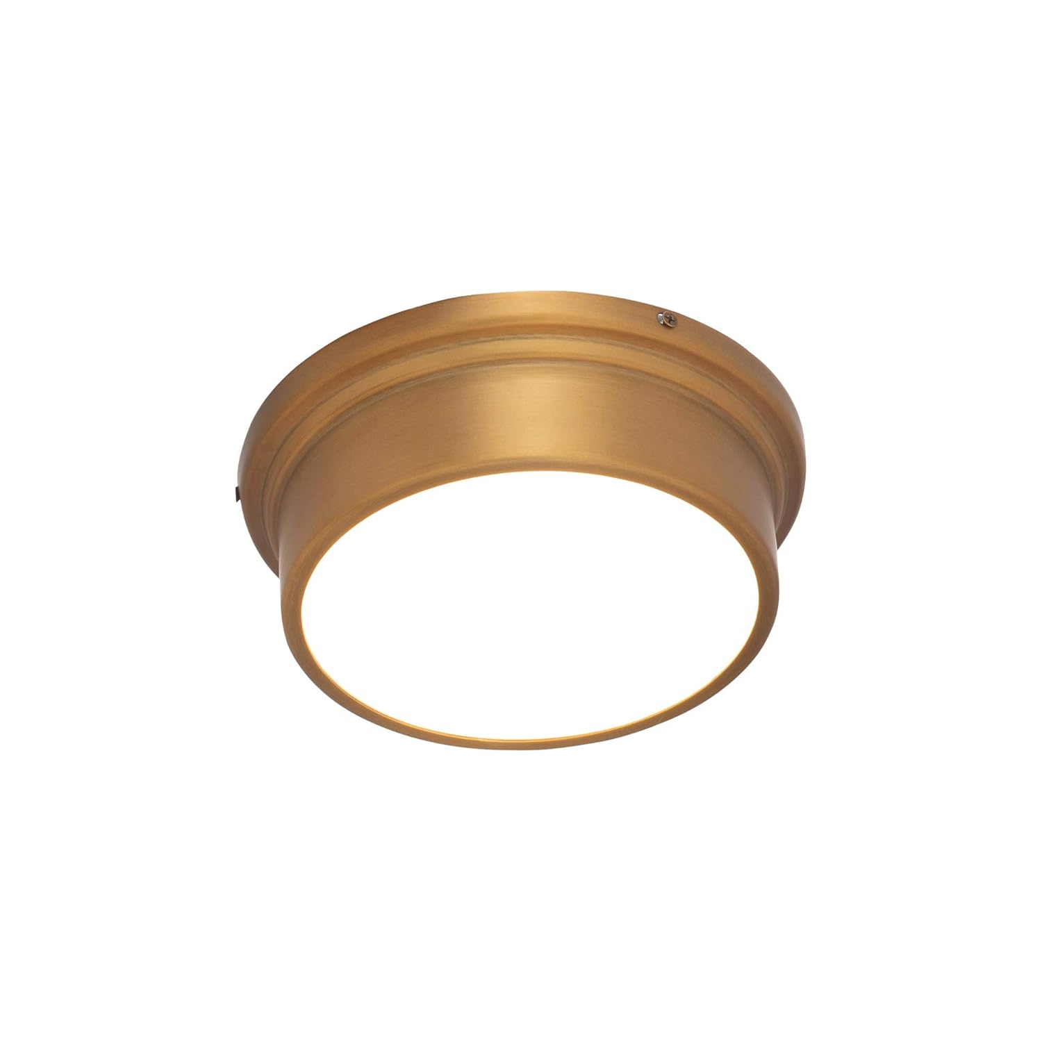 WAC Lighting dweLED, York 8in LED Flush Mount 3000K in Aged Brass