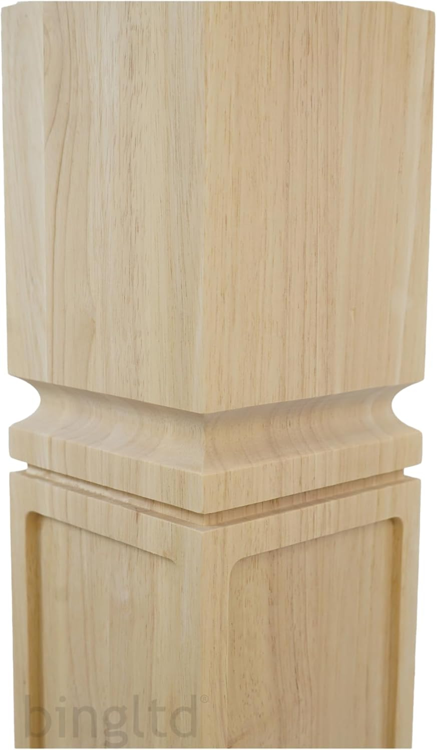 bingltd BingLTD - 36 Inch x 5 Inch Unfinished Rubberwood Post