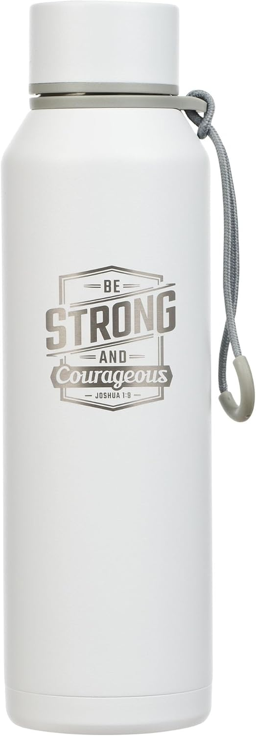 White Stainless Steel Insulated Sports Water Bottle, 24 oz