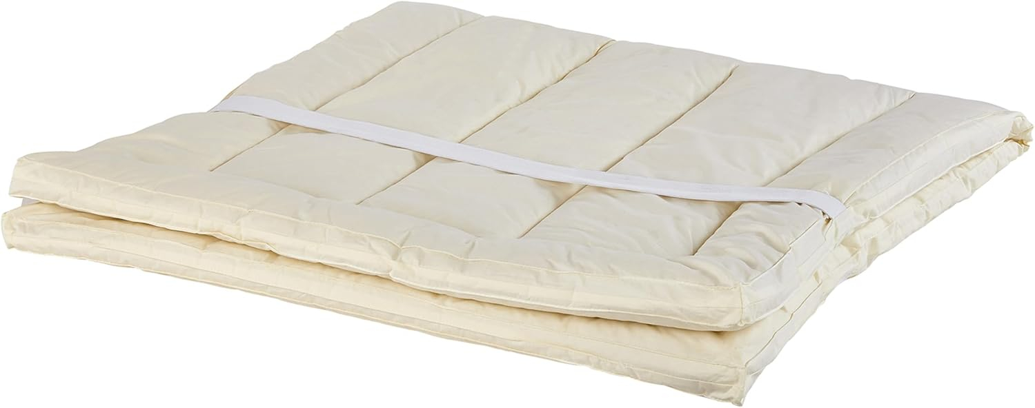 Sleep & Beyond WCMT 1.5 in. Washable Wool Mattress Topper - Crib