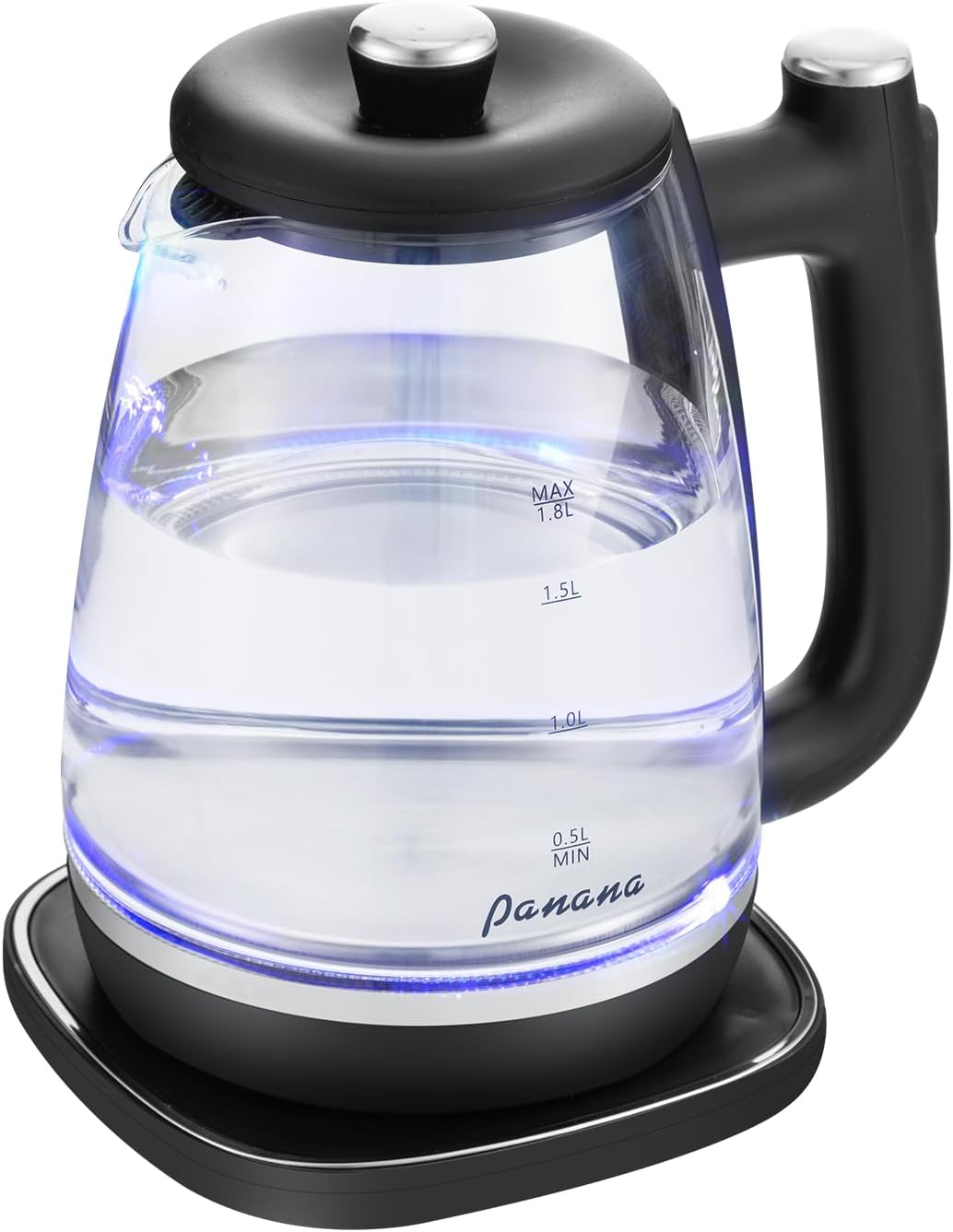Panana Electric Kettle, Tea Kettle Pot, 1.8L, 1200W, Removable Stainless Steel Inner Lid for Easy Cleaning, Hot Water Kettle Teapot Boiler, Automatic Shut Off, BPA-Free