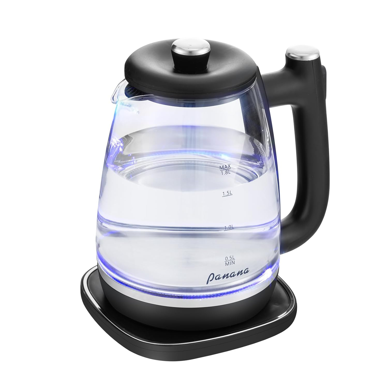 Panana Electric Kettle, Tea Kettle Pot, 1.8L, 1200W, Removable Stainless Steel Inner Lid for Easy Cleaning, Hot Water Kettle Teapot Boiler, Automatic Shut Off, BPA-Free