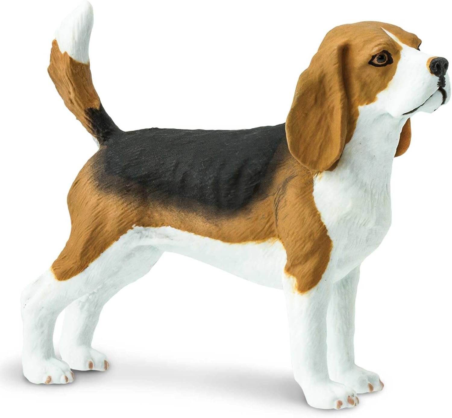 Hand-Painted Beagle Figurine 2.5" Plastic Toy