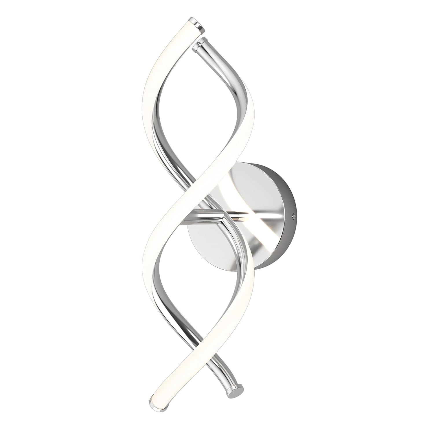 DNA 4.7 in. 1-Light Chrome Plated Selectable 3 CCT Integrated LED Sconce Vanity Light