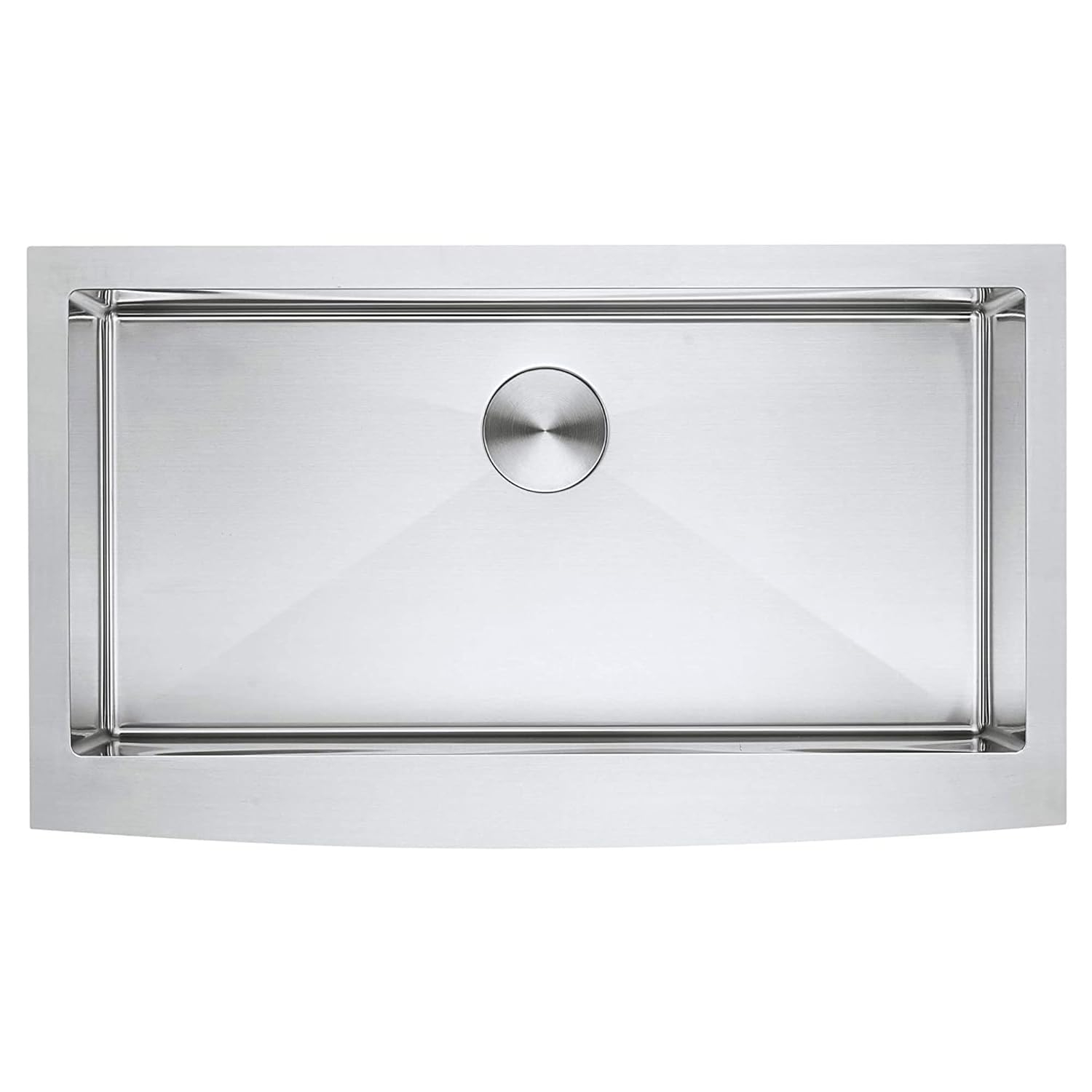 36-Inch Brushed Stainless Steel Farmhouse Apron-Front Single Bowl Kitchen Sink