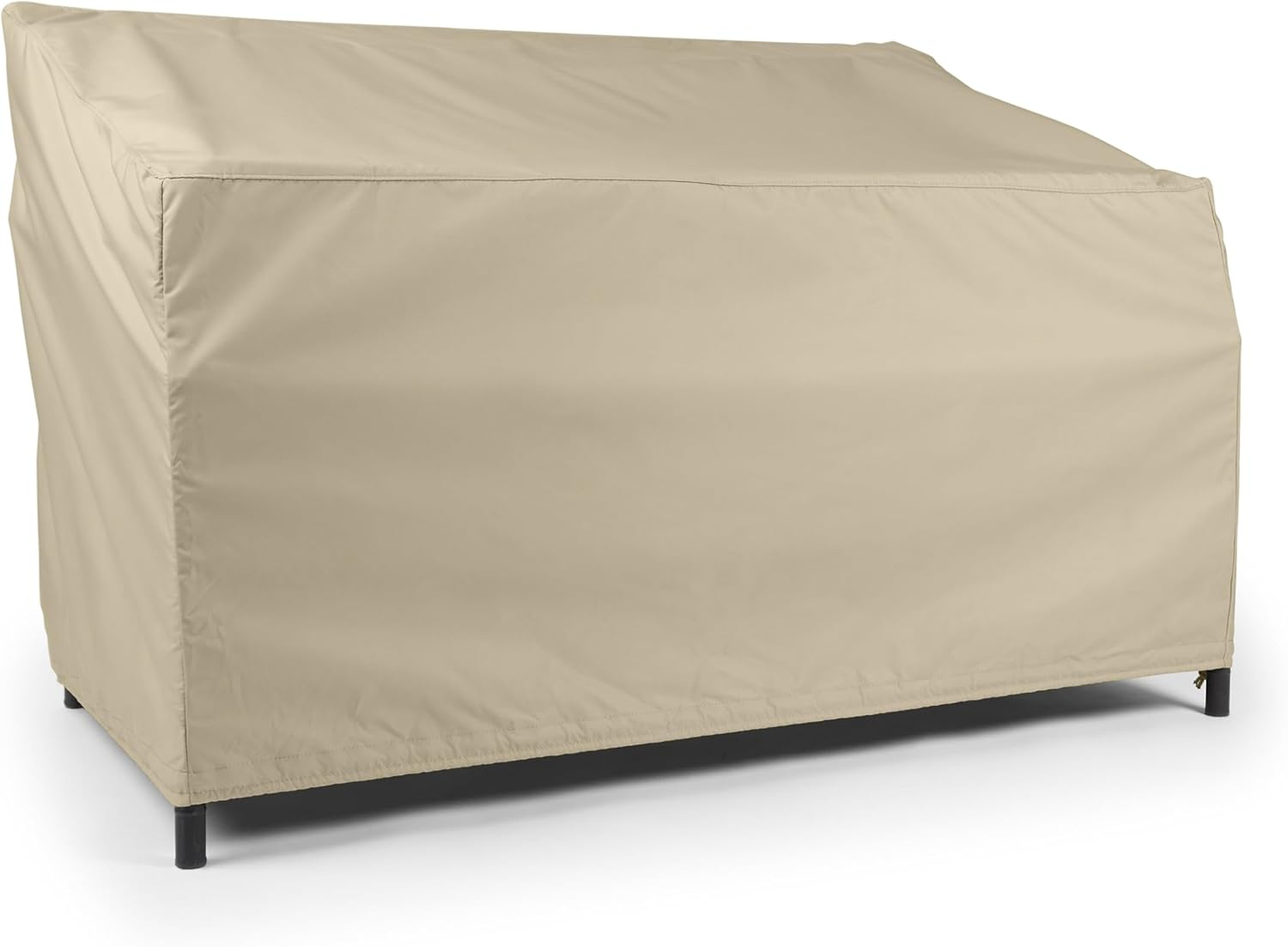 Covermates Outdoor Sofa Loveseat Cover - Water Resistant Polyester, Drawcord Hem, Mesh Vents, Seating and Chair Covers, 62W x 32D x 34H, Khaki