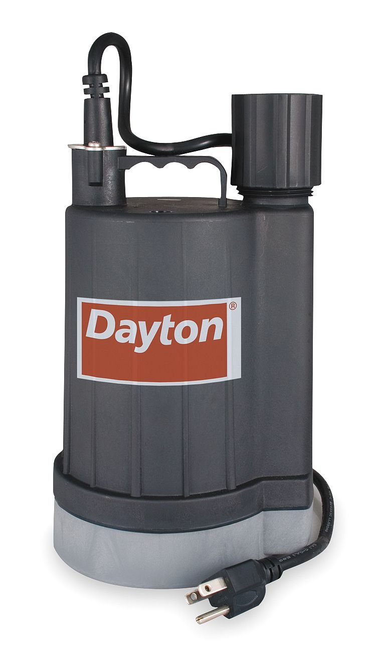 Dayton Plug-In Utility Pump, 1/4 HP, 120VAC 2VAN7