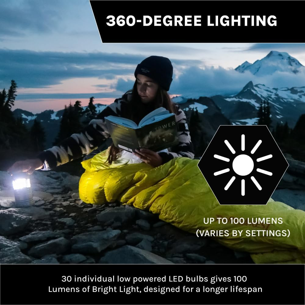 Pop up LED Lantern -2 Pack - Perfect Lighting for Camping, Bbq's and Emergency Light (.5 lbs Each)