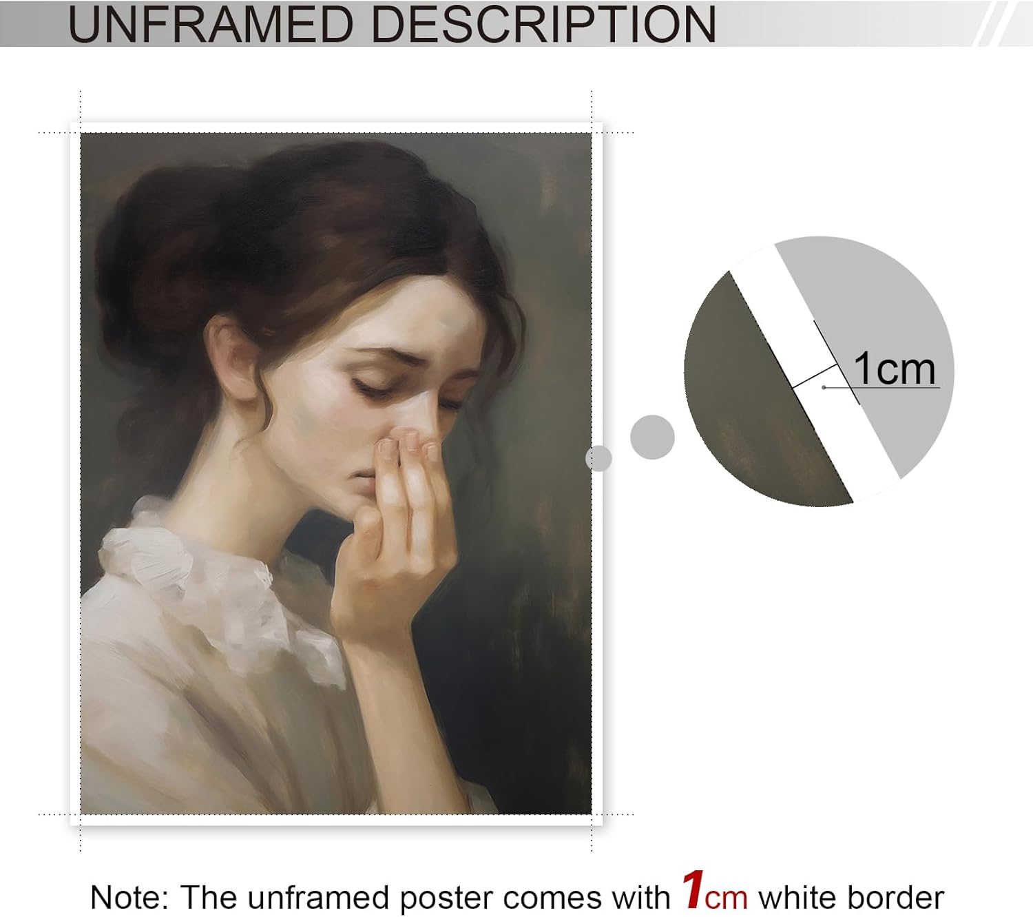 XMJJQQ Funny Bathroom Wall Art, Vintage Funny Bathroom Poster Classical Painting Bathroom Canvas Wall Art, Humor Amusing Toilet Art Pinching Nose Funny Wall Decor 12x16in Unframed, Girl 03