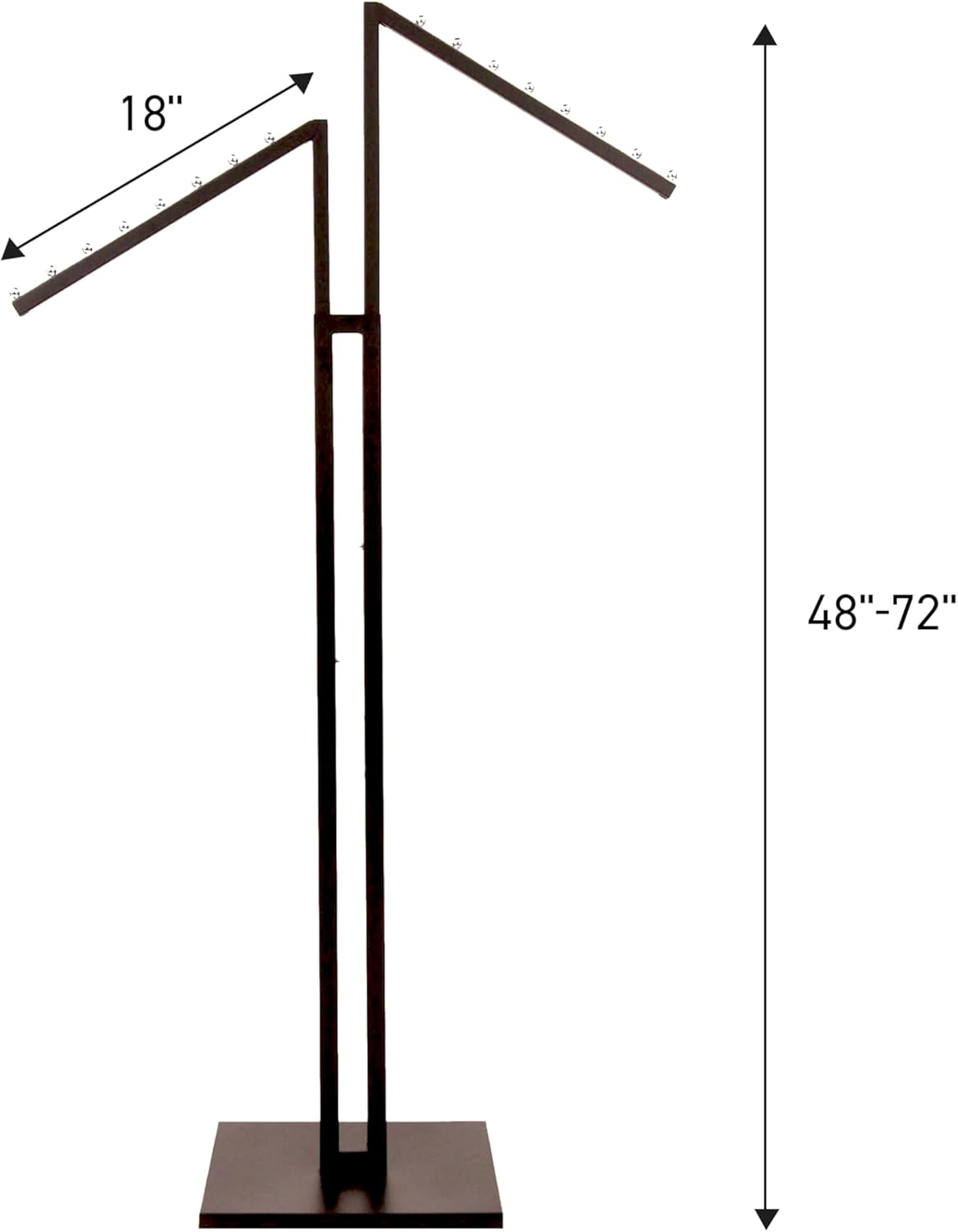 SSWBasics Black 2-Way Clothing Rack with Slant Arms
