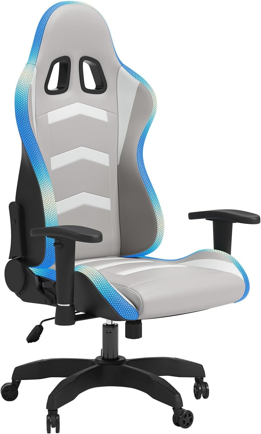 Signature Design by Ashley Contemporary Lynxtyn Home Office Desk Chair White/Gray